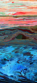 Sunset Beach – Original Art Phone Screensaver Digital Download